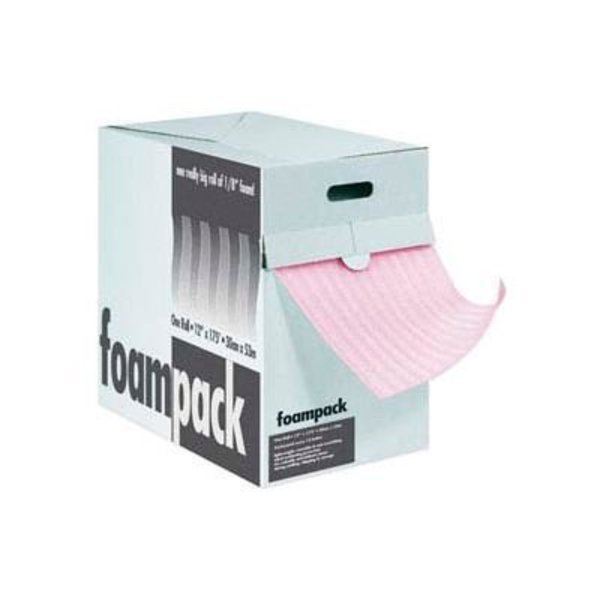 The Packaging Wholesalers Air Foam Anti Static Dispenser Pack, 12"W x 175'L x 1/8" Thick, Pink CFD1812AS